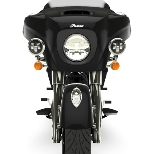 Indian Motorcycle Driving Lights Pathfinder S LED, Pair, for Specific Challenger, Chief, Chieftain, Pursuit Dark Horse, Roadmaster Limited Models and More, Gloss Black, 3.5-Inch Size - 2884708-266 - Image 3