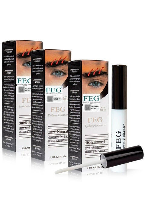 3 Pcs Eyebrow Enhancer Set Eyebrow Growth Treatment Serum Eyebrow Enhancing Serum for Darker Thicker Eyebrows Non-irritating and Safe Eyebrow Enhancer Serum for Men & Women