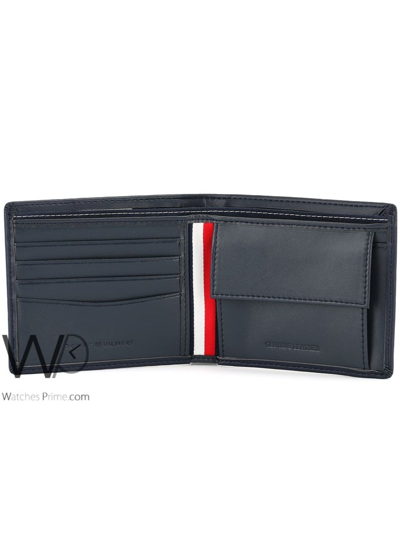 Tommy Hilfiger Plus Tommy Hilfiger Jewel Men's Purse Natural Leather Patterned Dark Blue  - Image 4