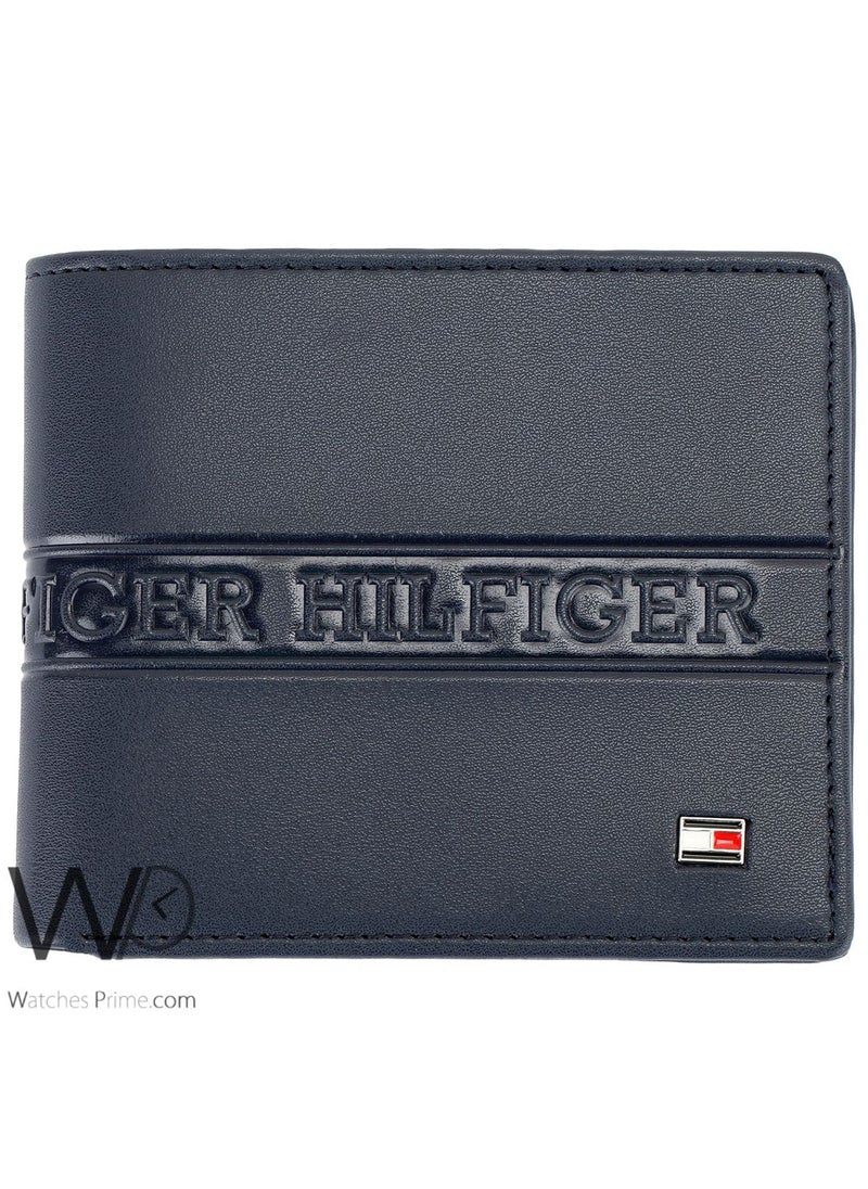 Tommy Hilfiger Plus Tommy Hilfiger Jewel Men's Purse Natural Leather Patterned Dark Blue  - Image 5