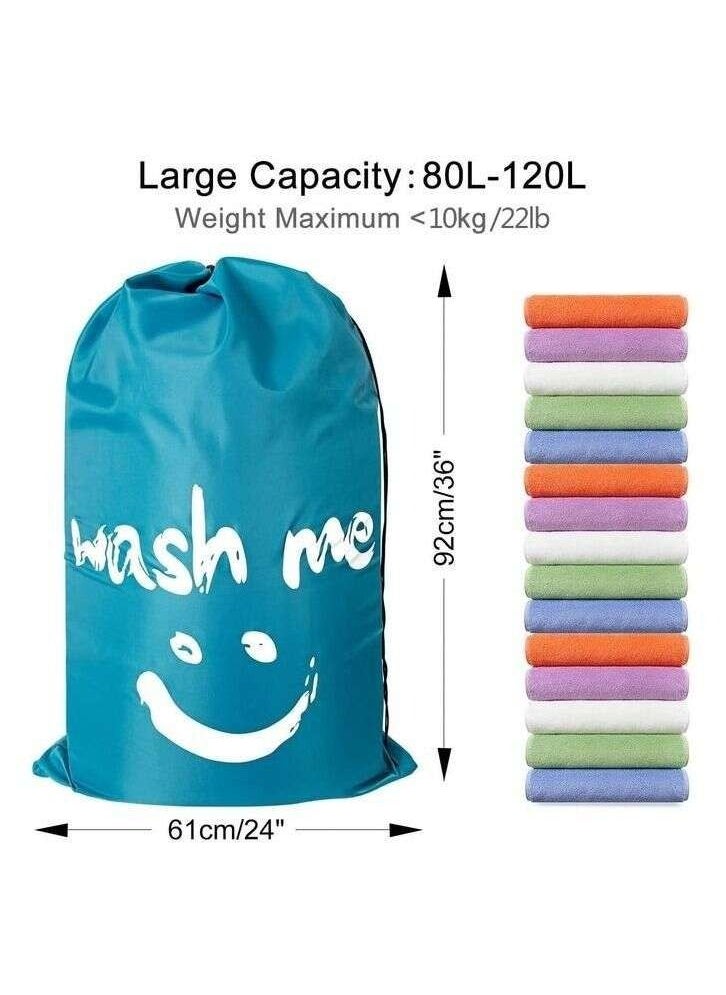 Houmt - Laundry Bag Wash Me Extra Large Machine Washable Travel Dirty Clothes Storage Organizer Basket Drawstring Closure - Image 1