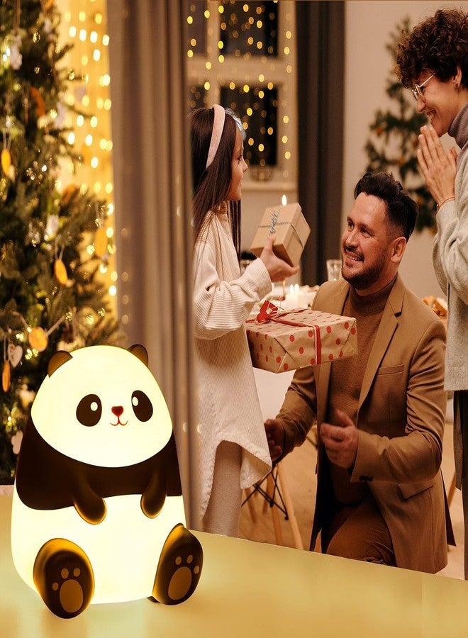 Cheekee مصباح سيليكون تشيكي باندا يعمل باللمس - مصباح ليلي متعدد الألوان قابل لإعادة الشحن للأطفال | هدايا باندا رائعة | مصباح باندا لطيف | مصباح ليلي تفاعلي للأطفال | مصباح سيليكون بإضاءة ناعمة - Image 4