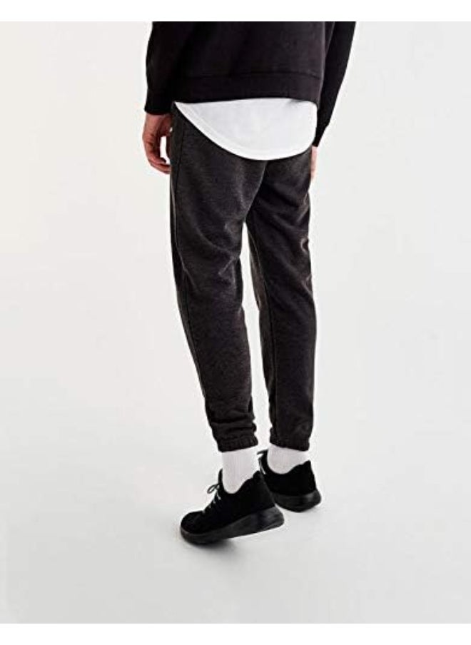 LOUD UNIVERSE Men's Slim Fit Fashion Joggers – Black Cotton Trouser With Tapered Leg & Drawstring Waist  - Image 2
