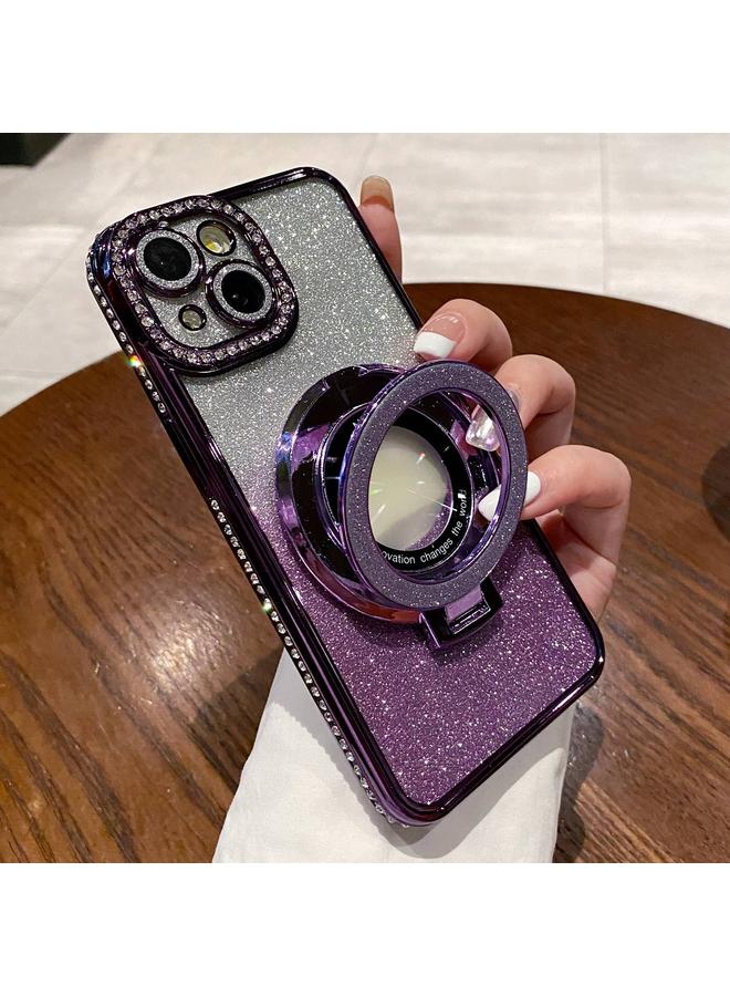 Zaboon Case For iPhone 13 Gradient Glitter Diamond Plated Holder Magsafe Phone Case - Image 1