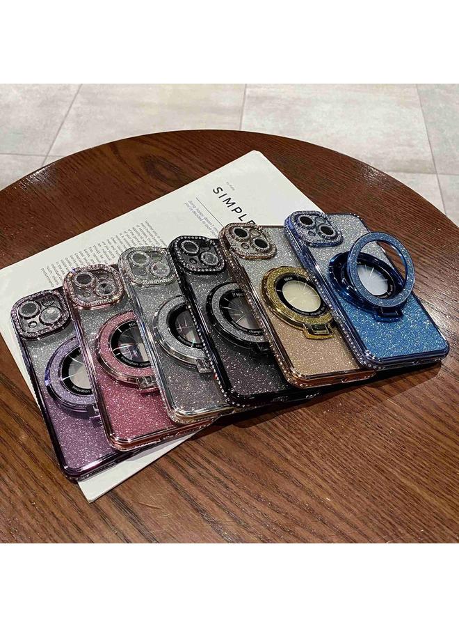 Zaboon Case For iPhone 13 Gradient Glitter Diamond Plated Holder Magsafe Phone Case - Image 2