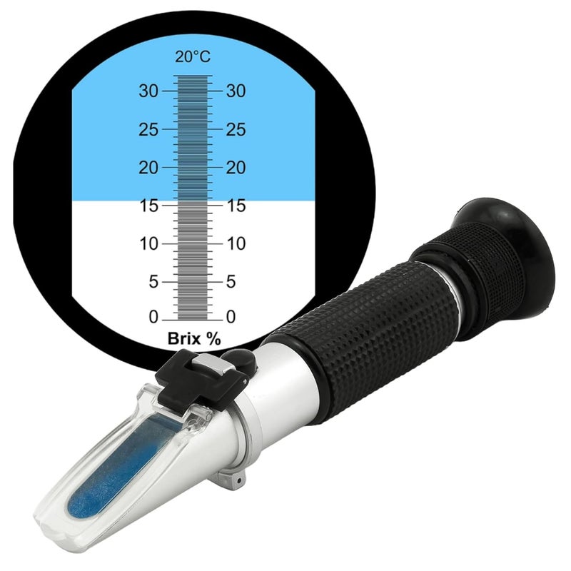 LABART Erma EHB-32ATC Illuminated Automatic Temperature Compensation 0-32% Brix Refractometer For Beer Wine Cnc,coolant, lubricant Fruit Etc - Image 1