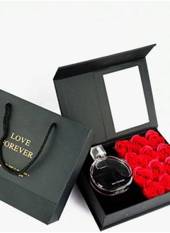 Generic Valentine's Day Gift Box, Eternal Rose, Soap Flowers, Jewelry Gift Box for Valentine's Day, Mother's Day, Wedding and Anniversary (Without Necklace)  - Image 3