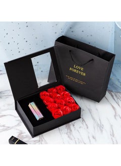 Generic Valentine's Day Gift Box, Eternal Rose, Soap Flowers, Jewelry Gift Box for Valentine's Day, Mother's Day, Wedding and Anniversary (Without Necklace)  - Image 5
