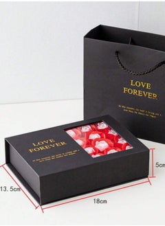 Generic Valentine's Day Gift Box, Eternal Rose, Soap Flowers, Jewelry Gift Box for Valentine's Day, Mother's Day, Wedding and Anniversary (Without Necklace)  - Image 4