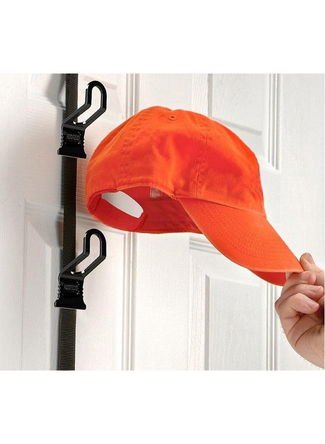 Perfect Curve Perfect Curve Hat Organizer CapRack | Over-The-Door Hat Rack and Organizer | Baseball Cap Rack | Hat Rack for Door | Cap Organizer | 1 Strap | Holds 9 to 18 Adjustable Caps | Black  - Image 4