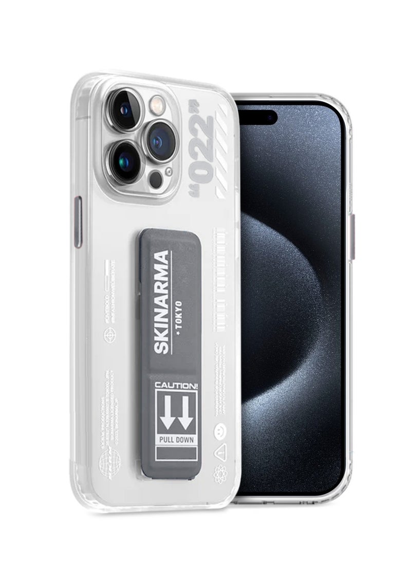 Wtech TPU Hand Grip Air Pillow Case Cover For Apple iPhone 15 Pro 2023 Clear/Grey - Image 1