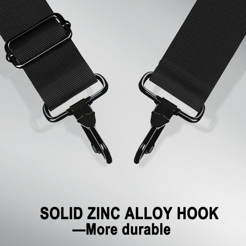 JOCYRN 72 inch Shoulder Strap, Universal Replacement Laptop Shoulder Strap with Adjustable Buckles and Metal Hooks for Briefcase Laptop Messenger Bag Crossbody Bag Luggage/Duffel, Black - Image 4