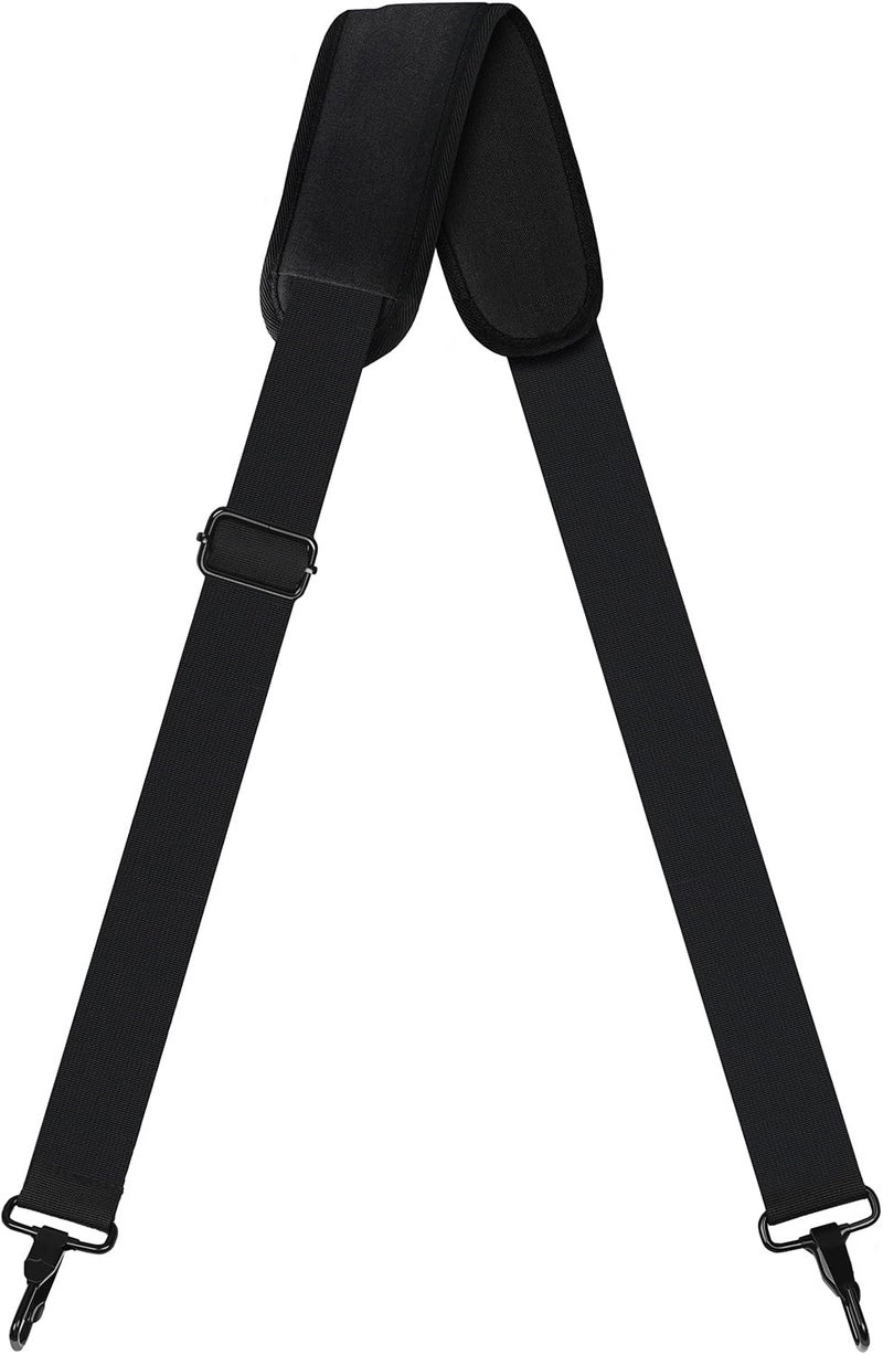 JOCYRN 72 inch Shoulder Strap, Universal Replacement Laptop Shoulder Strap with Adjustable Buckles and Metal Hooks for Briefcase Laptop Messenger Bag Crossbody Bag Luggage/Duffel, Black - Image 1