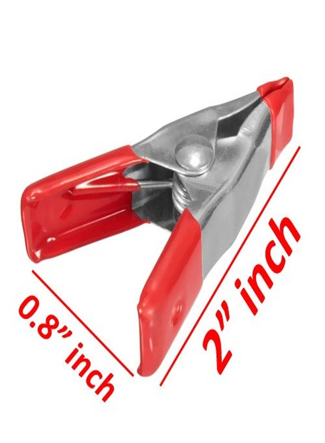 Wideskall® 2" inch Mini Metal Spring Clamps w/Red Rubber Tips Clips (Pack of 30) - Image 3