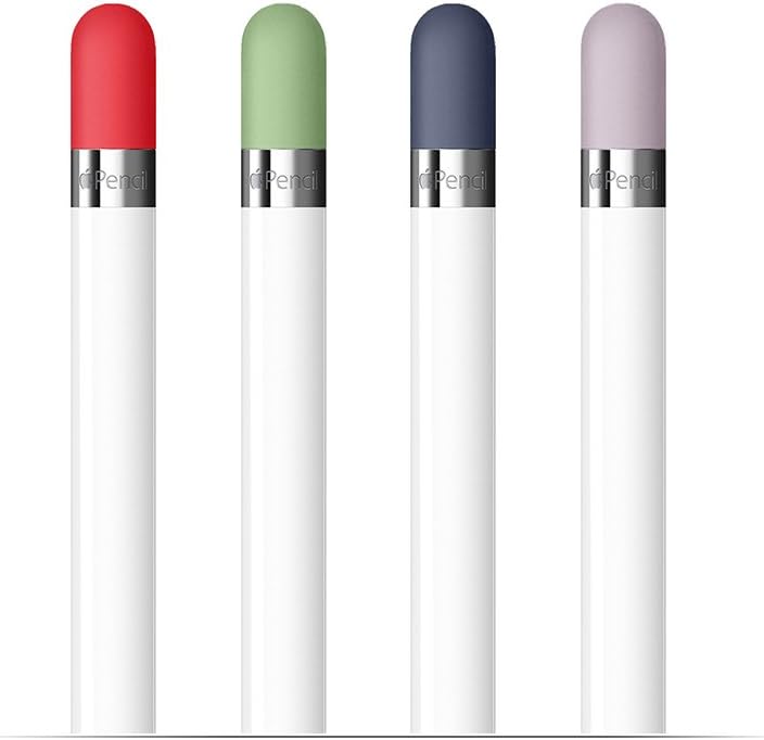 FRTMA Compatible with Apple Pencil Cap - 4 Colors Combo, Midnight Blue, Lavender, Mint, Red - Image 2