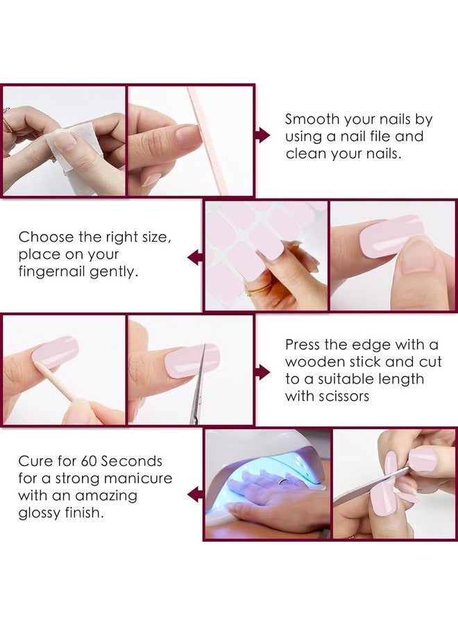 Hidak Gel Polish Stickers for Women 100+ Self-Adhesive Nail Art Decals, Easy DIY Manicure, Long-Lasting Nail Wraps, Floral & Glitter Designs (073) - Image 5