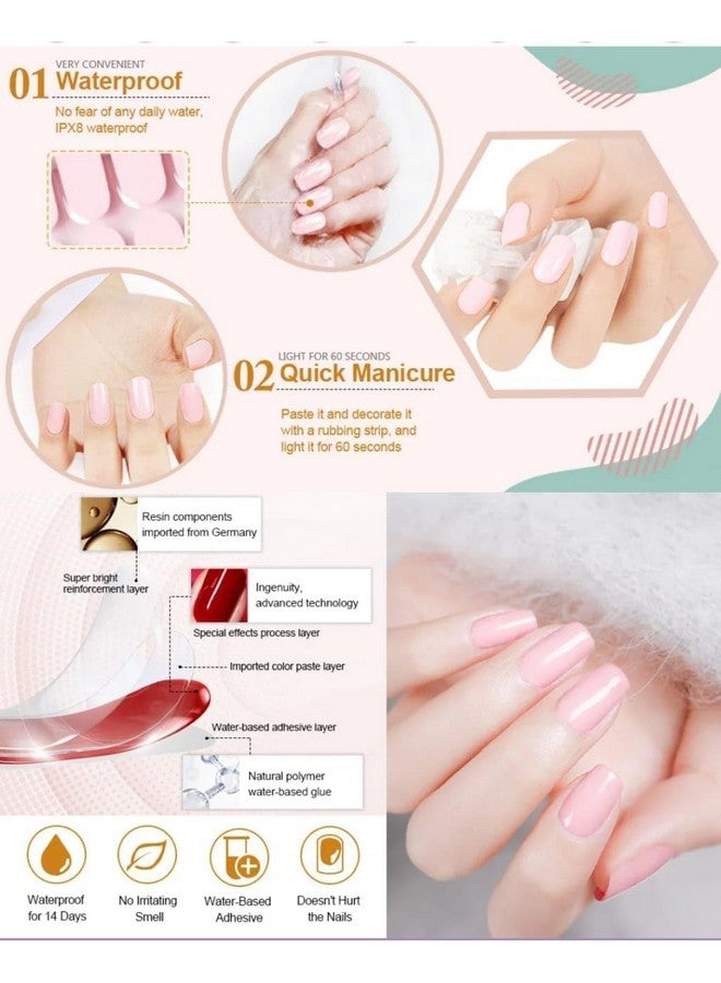 Hidak Gel Polish Stickers for Women 100+ Self-Adhesive Nail Art Decals, Easy DIY Manicure, Long-Lasting Nail Wraps, Floral & Glitter Designs (073) - Image 4