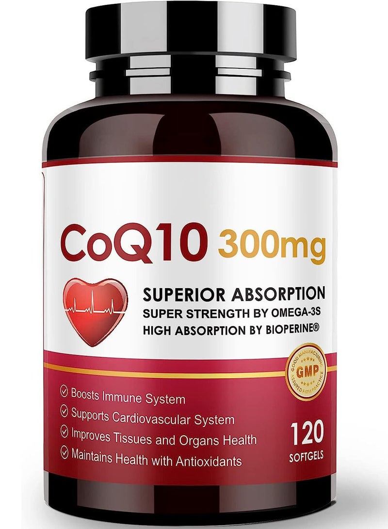 سوبيريور أنزيم Q10-300 ملغ كبسولة لينة ، بما في ذلك pqq bioperine , و omega-3 أنزيم Q10 ( panquinone ) ملاحق ، مع امتصاص عالية ، قوية مضادة الأكسدة ، ودعم القلب وإنتاج الطاقة من الآثار . - Image 1