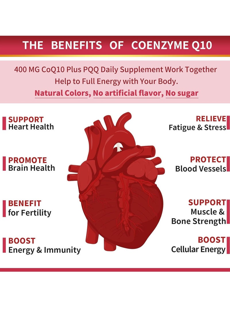 سوبيريور أنزيم Q10-300 ملغ كبسولة لينة ، بما في ذلك pqq bioperine , و omega-3 أنزيم Q10 ( panquinone ) ملاحق ، مع امتصاص عالية ، قوية مضادة الأكسدة ، ودعم القلب وإنتاج الطاقة من الآثار . - Image 2