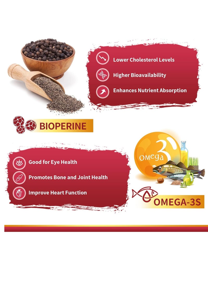 سوبيريور أنزيم Q10-300 ملغ كبسولة لينة ، بما في ذلك pqq bioperine , و omega-3 أنزيم Q10 ( panquinone ) ملاحق ، مع امتصاص عالية ، قوية مضادة الأكسدة ، ودعم القلب وإنتاج الطاقة من الآثار . - Image 3