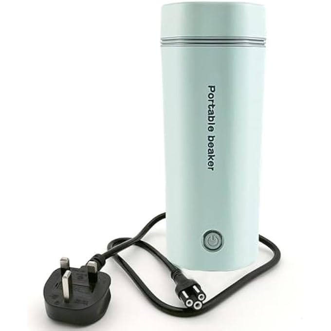Khazna Portable Electric Kettle Stainless Steel Liner Travel Electric Cup Home Mini Heating Teapot Fast Cooking Single Cup Water Heater 350Ml Hot Water Bottle Light Green - Image 1