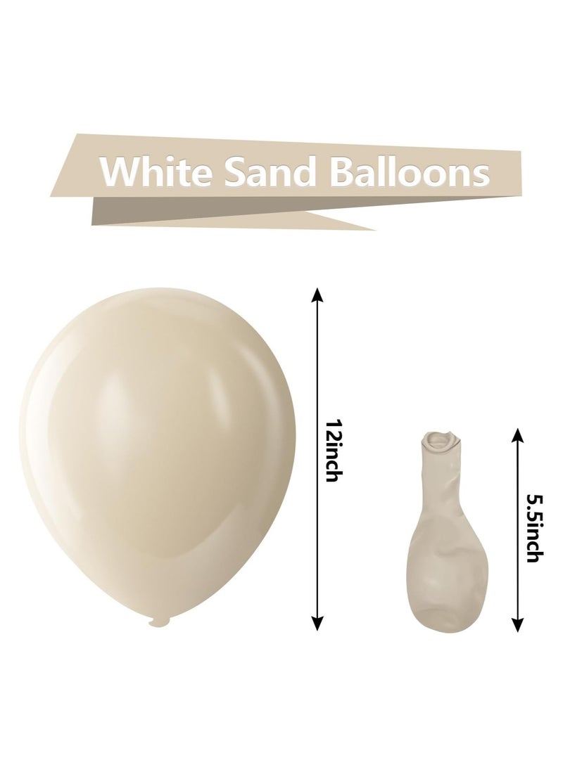 هوم زون ستار تكس 100 بالونة هيليوم رملية بيضاء مستديرة مقاس 30.48 سم لتزيين حفلات أعياد الميلاد وحفلات الزفاف وحفلات استقبال المولود الجديد - Image 2