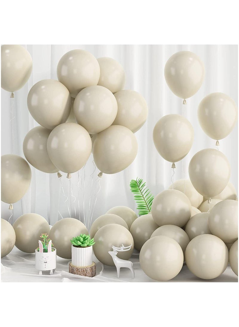 هوم زون ستار تكس 100 بالونة هيليوم رملية بيضاء مستديرة مقاس 30.48 سم لتزيين حفلات أعياد الميلاد وحفلات الزفاف وحفلات استقبال المولود الجديد - Image 3