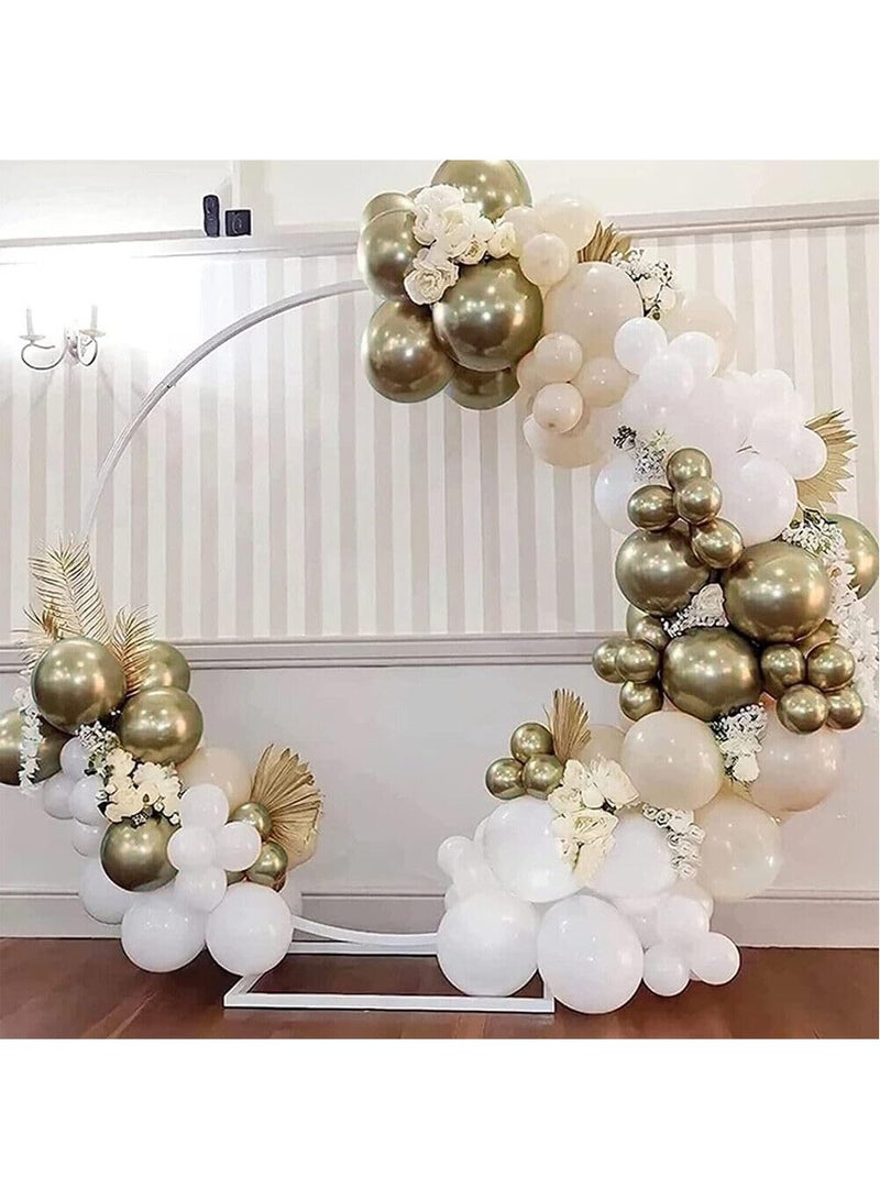 هوم زون ستار تكس 100 بالونة هيليوم رملية بيضاء مستديرة مقاس 30.48 سم لتزيين حفلات أعياد الميلاد وحفلات الزفاف وحفلات استقبال المولود الجديد - Image 4