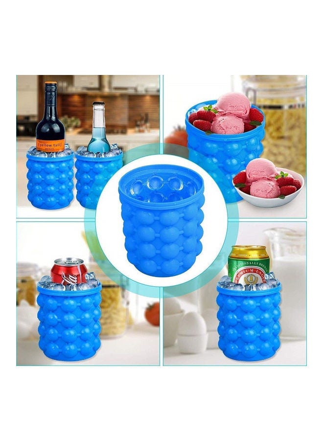 Bucket Shape Ice Cube Maker Blue 12cm - Image 5