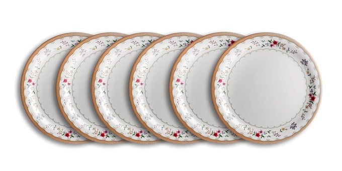 | PURE MELAMINE | BUFFET PLATE SET  ROYAL OPERA 12.5 (6 NOS.) | STAIN FREE, GLAZED FINISH