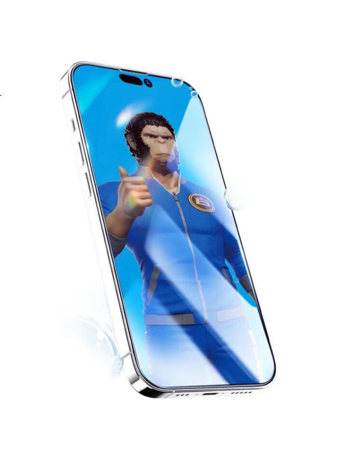 Blueo Tempered Glass Screen Protector For Iphone 13 Pro Max/14 Plus, Full Coverage Anti-Fingerprint Hd Clear Protective Film For Iphone 14 Plus - Image 2