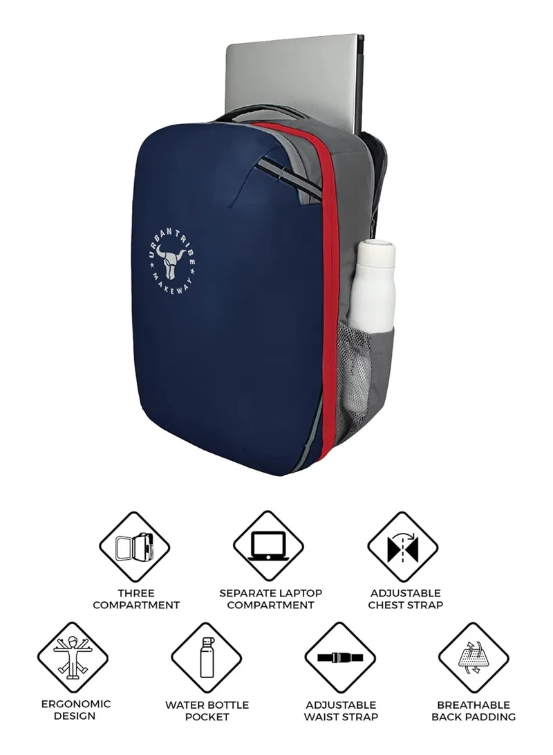 إربان ترايب Urban Tribe Amigo Backpack 15.6 Inch| Water Repellent |31 litres | Laptop Backpack for Men and Women, Blue, M, Modern