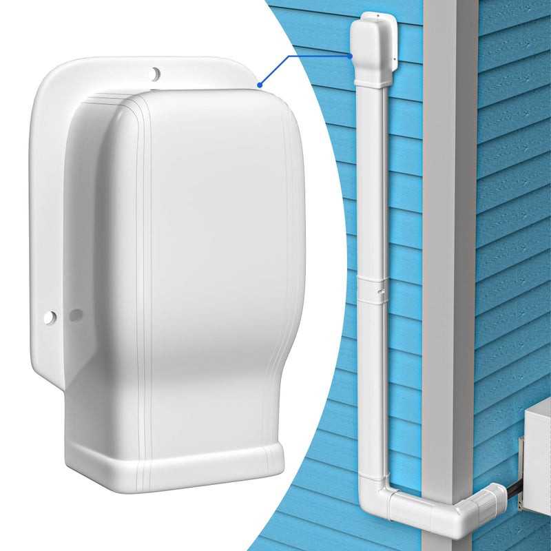 TAKTOPEAK 3 Width Wall Cover Mini Split Line Set Cover Accessories for Mini Split Air Conditioners Central AC and Heat Pumps