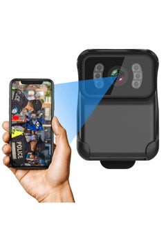 KASTWAVE Mini WIFI Body Camera Video Recorder, Wearable Police Body Cam with Night Vision, Body Worn Camera with Audio and Video Recording, Law Enforcement, Security Guard (64G Memory)  - Image 1