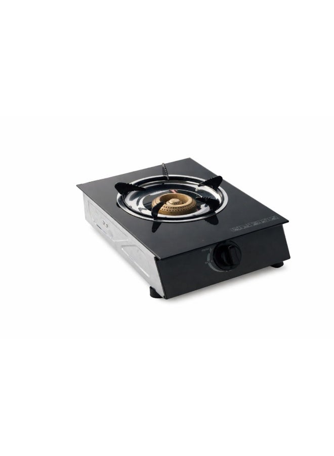 Single Burner Gas Stove with Auto Ignition, Tempered Glass Top, Durable High Efficiency Burner