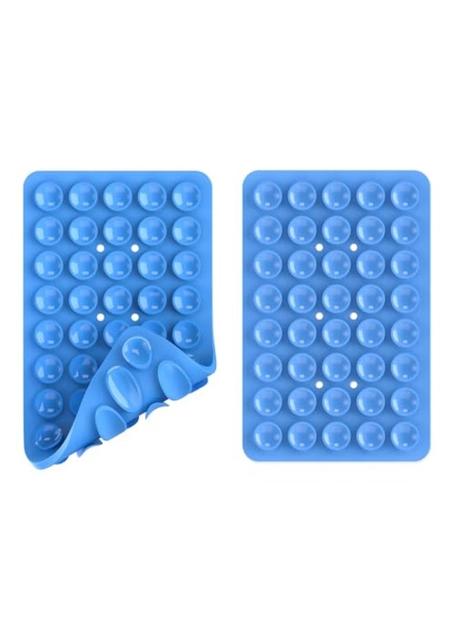 NIBEMINENT 2PACK Silicone Double Sided Suction Phone Case Mount, Detachable Hands Free & Strong Grip Holder for Selfies & Videos, Compatible iPhone Android (Blue, 2Pack 40 Suction Cups)  - Image 3