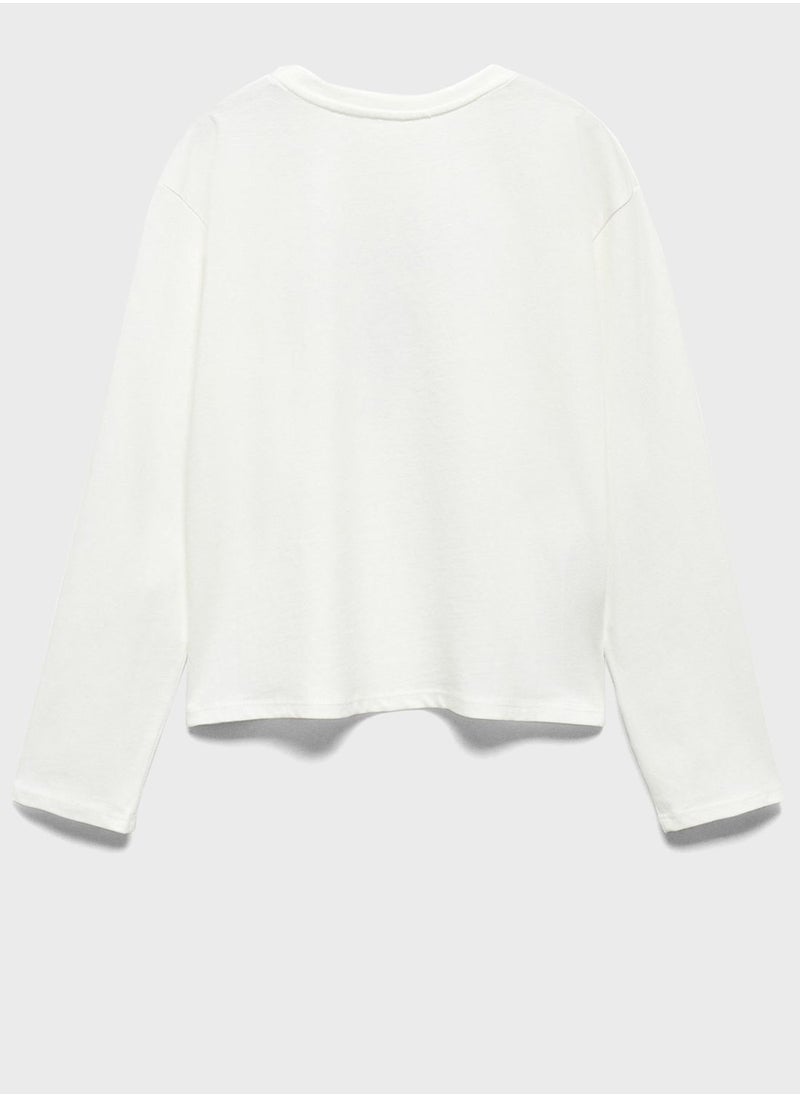 MANGO - Kids Unique Crew Neck T-Shirt - Image 1