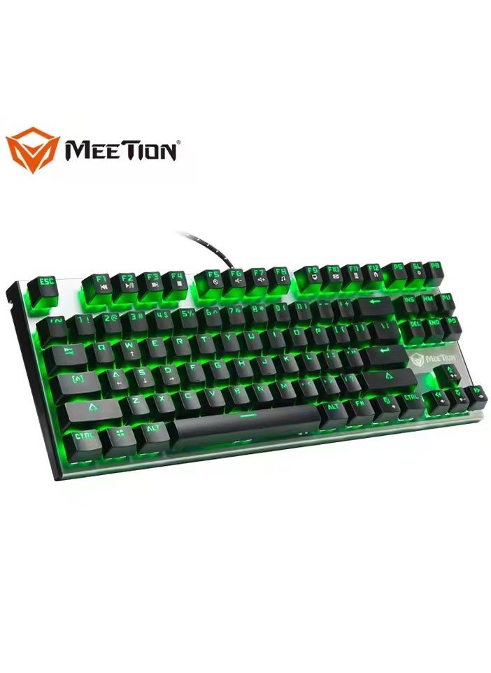 ميشين لوحة مفاتيح ميكانيكية للألعاب من Meetion MK04 بإضاءة خلفية RGB وإضاءة خلفية متعددة الوسائط و87 مفتاحًا بتصميم من الألومنيوم المقاوم للماء  - Image 5