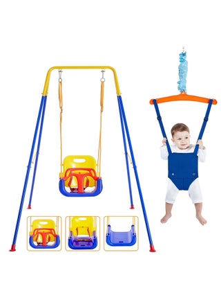 USTIDE Toddler Swing Set and Baby Jumper, Baby Swing Stand Indoor