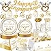 Yingoto Engagement Party Decorations Happy Engagement Banner Ring Foil Balloons He Asked She Said Yes Disposable Dinnerware with 2 Pcs Waterproof Engaged Tablecloth Wedding Proposal Decorations Party Decor - Image 3