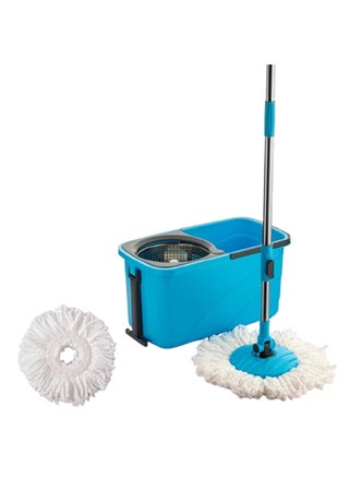 Sulfar Spin Bucket Mop Set with Steel Wringer and Auto-fold Handle, Blue, (1 Extra Refill) - pzsku/ZD34CFAE1BADC9597B190Z/45/_/1733915853/f52ed797-6bc9-4a0e-8d6c-3c09553cfc35