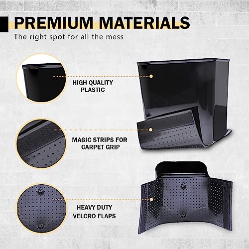 HAUSSIMPLE Car Trash Can Leakproof Compact Garbage Bin w/Stability Flap, Anti-Slip Base, Portable Trash Holder for Cars, Trucks, SUVs, Minivans, Auto Organizer with Trash Bags (Black, Large) - Image 3