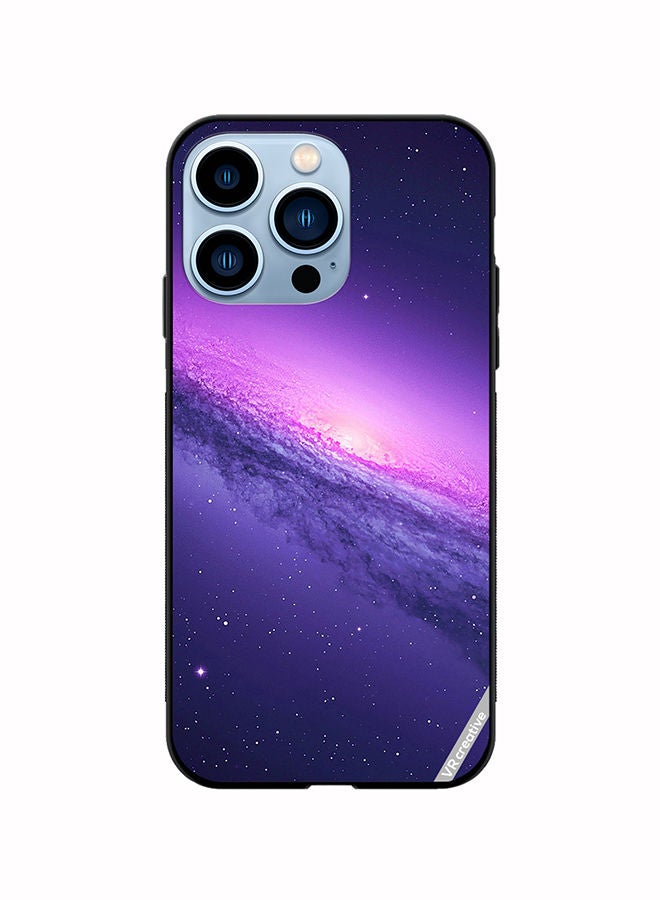 VR CREATIVE Protective Case Cover For Apple iPhone 13 Pro Abstract Crossed Lines Galaxy Seamless Design Multicolour - Image 1