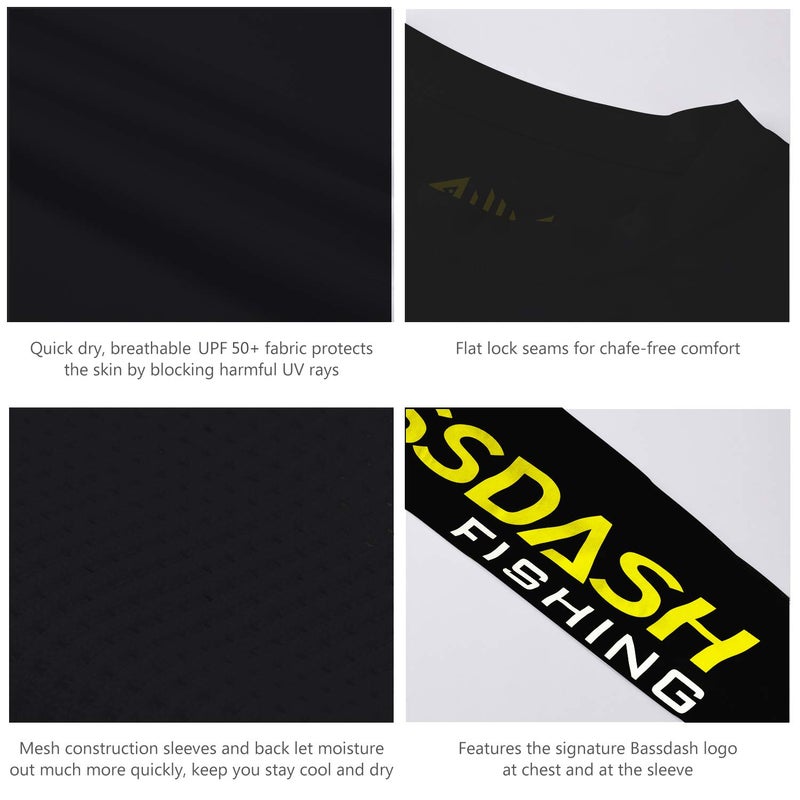 BASSDASH Fishing T Shirts for Men UV Sun Protection UPF 50+ Long Sleeve Tee T-Shirt - Image 5