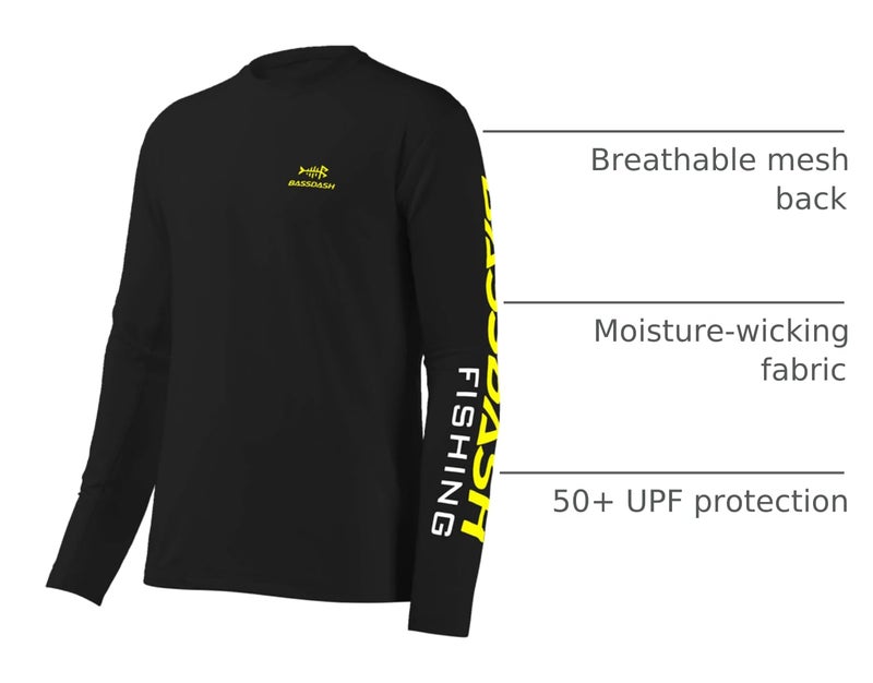 BASSDASH Fishing T Shirts for Men UV Sun Protection UPF 50+ Long Sleeve Tee T-Shirt - Image 4