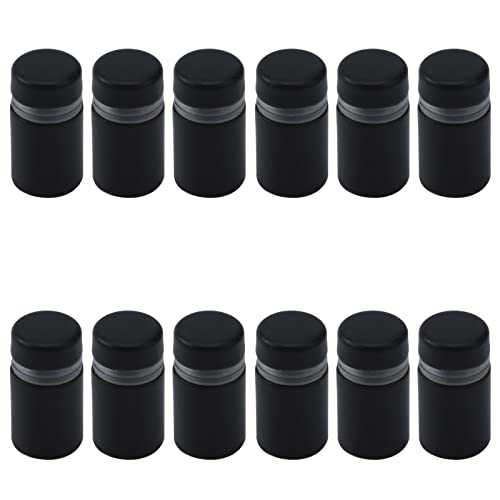 Antrader 12 Pack Stainless Steel Glass Standoff 1/2" x 3/4", Wall Mount Standoff Holder Screw Advertise Fixing Nail Sign Mounting Hardware, Matte Black - Image 1