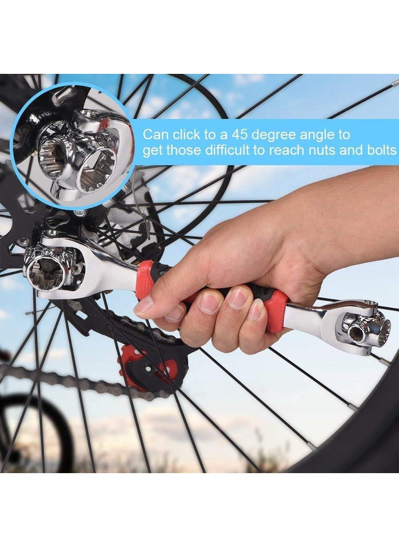 Shopper52 - Shopper52 10mm Powerful Electric Drill Machine with 13Pcs Drill Bit Set 18PC Screwdriver Set and 48in1 Wrench Spanner Set - Image 1