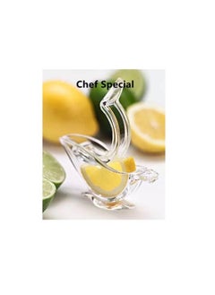 Generic New Portable Manual Acrylic Lemon Squeezer, Transparent with Stylish Bird Design for Squeezing Orange, Lemon, Pomegranate and Fruit Slices  - Image 2