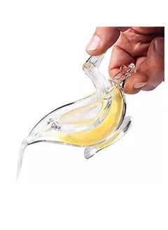 Generic New Portable Manual Acrylic Lemon Squeezer, Transparent with Stylish Bird Design for Squeezing Orange, Lemon, Pomegranate and Fruit Slices  - Image 5