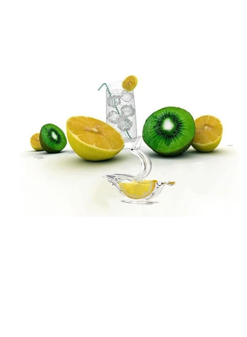 Portable Bird-Shaped Acrylic Manual Lemon Squeezer, Suitable for Squeezing Oranges, Lemons, and Pomegranates - Transparent - Code 518 - Image 5